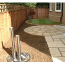 circular paving and garden design